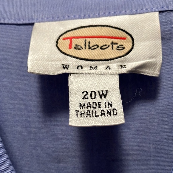 Very Cool and Unusual Talbots Womens 100% Cotton Button Down Shirt, size 20W - Picture 4 of 5